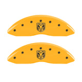 MGP 4 Caliper Covers Engraved Front Ram Rear Ramhead Yellow Finish Black Char 2006 Dodge Durango