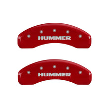 Carica l&#39;immagine nel visualizzatore di Gallery, MGP 4 Caliper Covers Engraved Front &amp; Rear Hummer Red finish silver ch