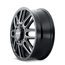 Cargar imagen en el visor de la galería, Mayhem 8107D Cogent Dually 22x8.25 / 8x210 BP / 115mm Offset / 154.2mm Hub Blk w/Milled Spokes Wheel