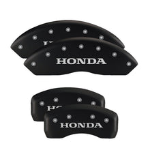 Cargar imagen en el visor de la galería, MGP 4 Caliper Covers Engraved Front &amp; Rear Vtech Black finish silver ch