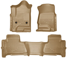 गैलरी व्यूवर में इमेज लोड करें, Husky Liners 2015 Chevy/GMC Suburban/Yukon XL WeatherBeater Combo Tan Front &amp; 2nd Seat Floor Liners