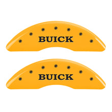 Charger l&#39;image dans la galerie, MGP 4 Caliper Covers Engraved Front Buick Engraved Rear Buick Shield Yellow finish black ch