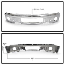Carica l&#39;immagine nel visualizzatore di Gallery, Spyder Ford F150 09-14 w/Fog Light Hole w/o Harley Model Front Bumper - Chrome (OEM 9L3Z17757B)