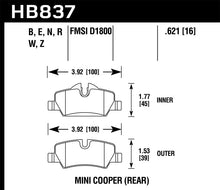 Charger l'image dans la galerie, Hawk 14-17 Mini Cooper HPS 5.0 Rear Brake Pads
