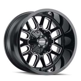 Mayhem 8107 Cogent 20x9 / 5x127 BP / 18mm Offset / 87.1mm Hub Black w/ Milled Spokes Wheel