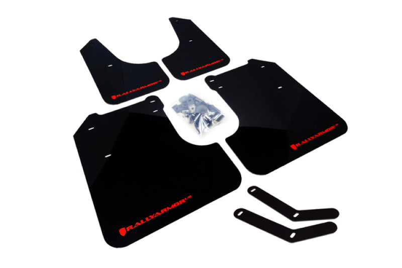 Rally Armor 08-10 WRX (hatch & sedan) / 08-11 Subaru 2.5i UR Black Mud Flap w/ Grey Logo - 2to4wheels