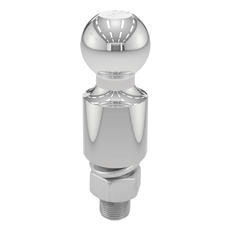 Curt 2in Trailer Ball (1in x 2-1/8in Shank 2in Rise 6000lbs Chrome)