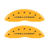 MGP 4 Caliper Covers Engraved Front & Rear Block/Challenger Yellow finish black ch