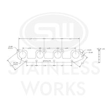 Charger l'image dans la galerie, Stainless Works Hemi 5.7L Round Port Header 304SS Exhaust Flanges 1-3/4in Primaries