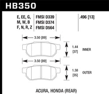 Charger l'image dans la galerie, Hawk 90-01 Acura Integra (excl Type R) / 98-00 Civic Coupe Si HPS Street Rear Brake Pads