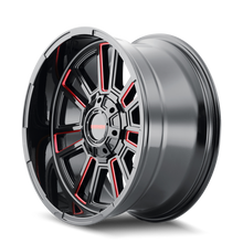 Cargar imagen en el visor de la galería, Mayhem 8115 Apollo 20x9 / 8x170 BP / 18mm Offset / 125.2mm Hub Black w/ Prism Red Wheel