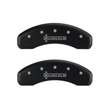 Carica l&#39;immagine nel visualizzatore di Gallery, MGP 4 Caliper Covers Engraved Front &amp; Rear Lincoln Red finish silver ch