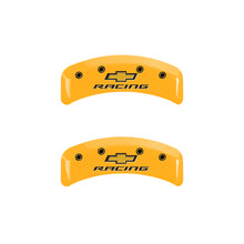 Carica l&#39;immagine nel visualizzatore di Gallery, MGP 4 Caliper Covers Engraved F &amp; R Chevy Racing Yellow Finish Black Char 1988 Chevrolet Corvette