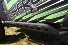 Load image into Gallery viewer, DV8 Offroad 07-18 Jeep Wrangler JK Plated Steel Rock Guard/Sliders w/ Holes (4 Door Only)