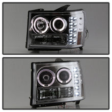 Cargar imagen en el visor de la galería, Spyder GMC Sierra 1500/2500/3500 07-13 Projector Headlights LED Halo- LED Chrome PRO-YD-GS07-HL-C