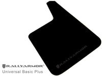 Load image into Gallery viewer, Rally Armor Longer Universal fitment (no hardware) Basic Plus Black Mud Flap w/ Black Logo