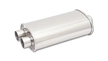 गैलरी व्यूवर में इमेज लोड करें, Vibrant StreetPower Oval Muffler 5in x 9in x 15in - 3&quot; inlet/Dual Outlet (Center In - Dual Out)