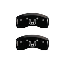 Charger l&#39;image dans la galerie, MGP 4 Caliper Covers Engraved Front Honda Rear H Logo Black Finish Silver Char 2017 Honda Civic