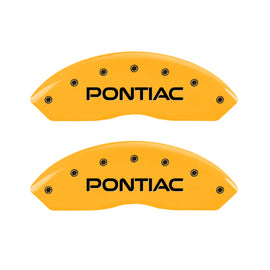 MGP 4 Caliper Covers Engraved Front Pontiac Rear Arrow Yellow Finish Blk Char 2009 Pontiac Solstice