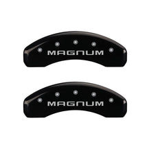 गैलरी व्यूवर में इमेज लोड करें, MGP 4 Caliper Covers Engraved Front &amp; Rear Magnum Black finish silver ch