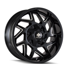 Cargar imagen en el visor de la galería, Mayhem 8106 Hatchet 20x9 / 8x165.1 BP / 0mm Offset / 130.8mm Hub Black w/ Milled Spokes Wheel
