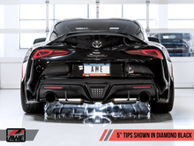 Carica l&#39;immagine nel visualizzatore di Gallery, AWE 2020 Toyota Supra A90 Resonated Touring Edition Exhaust - 5in Diamond Black Tips