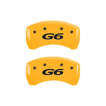 Cargar imagen en el visor de la galería, MGP 4 Caliper Covers Engraved Front Pontiac Rear G6 Yellow Finish Black Char 2007 Pontiac G5
