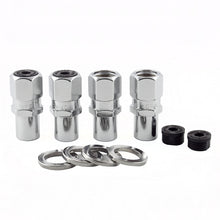 Laden Sie das Bild in den Galerie-Viewer, McGard Hex Lug Nut (Drag Racing Reg. Shank) M12X1.5 / 13/16 Hex / 1.86in. Length (4-Pack) - Chrome