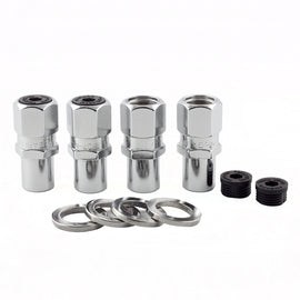 McGard Hex Lug Nut (Drag Racing Reg. Shank) M12X1.5 / 13/16 Hex / 1.86in. Length (4-Pack) - Chrome - 2to4wheels