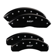 Charger l&#39;image dans la galerie, MGP 4 Caliper Covers Engraved Front &amp; Rear MGP Black Finish Silver Char 2019 Jeep Wrangler