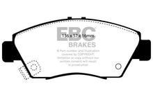 Carica l&#39;immagine nel visualizzatore di Gallery, EBC 12 Acura ILX 1.5 Hybrid Ultimax2 Front Brake Pads