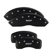 Cargar imagen en el visor de la galería, MGP 4 Caliper Covers Engraved Front Lincoln Rear Star Logo Red Finish Silver Char 2019 Lincoln MKZ