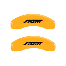 Charger l&#39;image dans la galerie, MGP 4 Caliper Covers Engraved Front &amp; Rear No bolts/Sport Yellow finish black ch