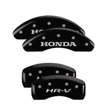 Charger l&#39;image dans la galerie, MGP 4 Caliper Covers Engraved Front Honda Engraved Rear HR-V Black finish silver ch