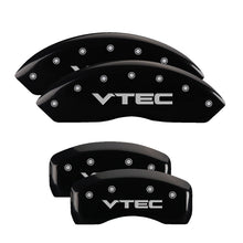 Laden Sie das Bild in den Galerie-Viewer, MGP 4 Caliper Covers Engraved Front &amp; Rear Honda Yellow Finish Black Char 2004 Honda Accord