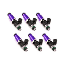 Carica l'immagine nel visualizzatore di Gallery, Injector Dynamics 1700cc Injectors - 60mm Length - 14mm Purple Top - 14mm Lower O-Ring (Set of 6)