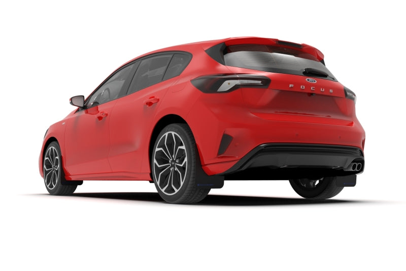 Rally Armor 2019-21 Ford Focus ST Mk4 Hatch Black Mud Flap w/ Red Logo
