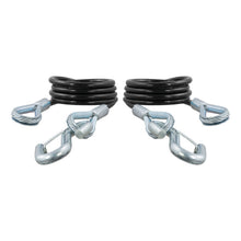 Load image into Gallery viewer, Curt 43-7/8in Safety Cables w/2 Snap Hooks (3500lbs Vinyl-Coated 2-Pack)