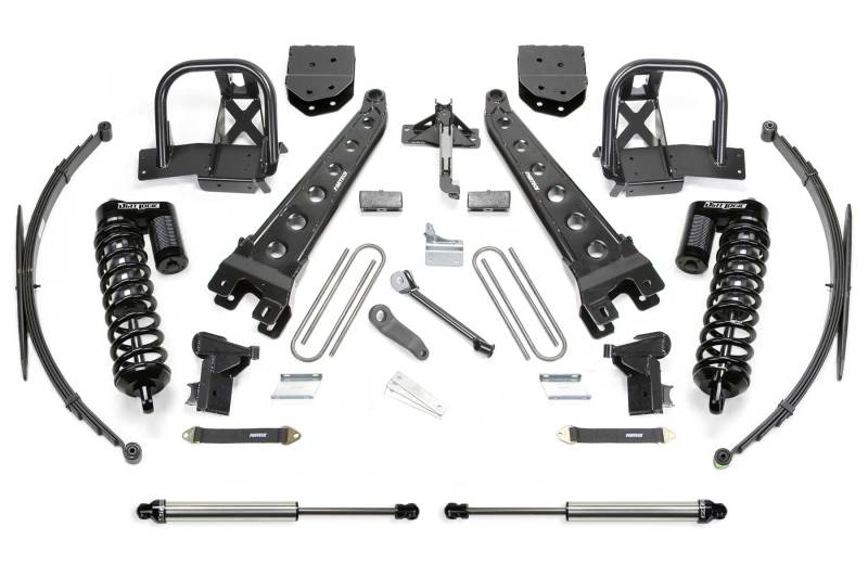 Fabtech 11-16 Ford F250 4WD 10in Radius Arm System w/DL 4.0 Coilovers & Rear DL Shocks