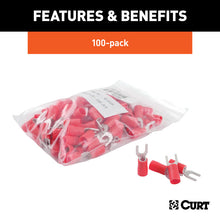 Carica l&#39;immagine nel visualizzatore di Gallery, Curt Spade Terminals (22-18 Wire Gauge 10 Stud Size 100-Pack)