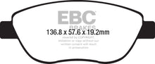 Laden Sie das Bild in den Galerie-Viewer, EBC 14-17 Fiat 500 Redstuff Ceramic Low Dust Front Brake Pads