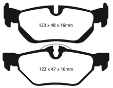Laden Sie das Bild in den Galerie-Viewer, EBC 13+ BMW X1 2.0 Turbo (28i) Redstuff Rear Brake Pads