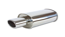 Carica l&#39;immagine nel visualizzatore di Gallery, Vibrant StreetPower Turbo Oval Muffler w/ 4.5in x 3in Oval Tip Angle Cut Rolled Edge 3in inlet I.D.
