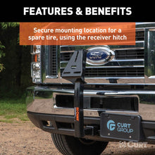 गैलरी व्यूवर में इमेज लोड करें, Curt Hitch-Mounted Spare Tire Mount (Fits 2in Receiver)