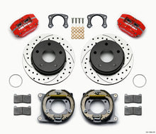 गैलरी व्यूवर में इमेज लोड करें, Wilwood Dynapro Lug Mount P/S Park Brake Kit Drilled Red Big Ford New 2.38in Off Bronco 5 x 5.50