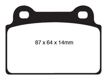 Cargar imagen en el visor de la galería, EBC 08-16 Mitsubishi Lancer Evo 10 2.0 Turbo (1 piece rotor) Yellowstuff Rear Brake Pads