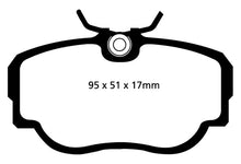 Cargar imagen en el visor de la galería, EBC 83-85 BMW 318 1.8 (E30) Yellowstuff Front Brake Pads