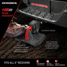 Carica l'immagine nel visualizzatore di Gallery, Go Rhino HS-20 Hitch Bumper Step