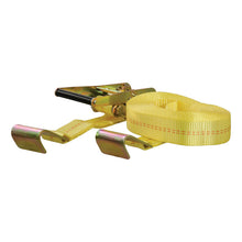 Load image into Gallery viewer, Curt 27ft Yellow Cargo Strap w/Flat Hooks (3333lbs)