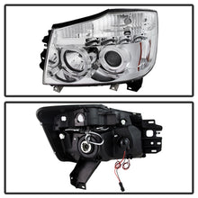 गैलरी व्यूवर में इमेज लोड करें, Spyder Nissan Titan 04-14/Armada 04-07 Projector Headlights LED Halo LED Chrm PRO-YD-NTI04-HL-C